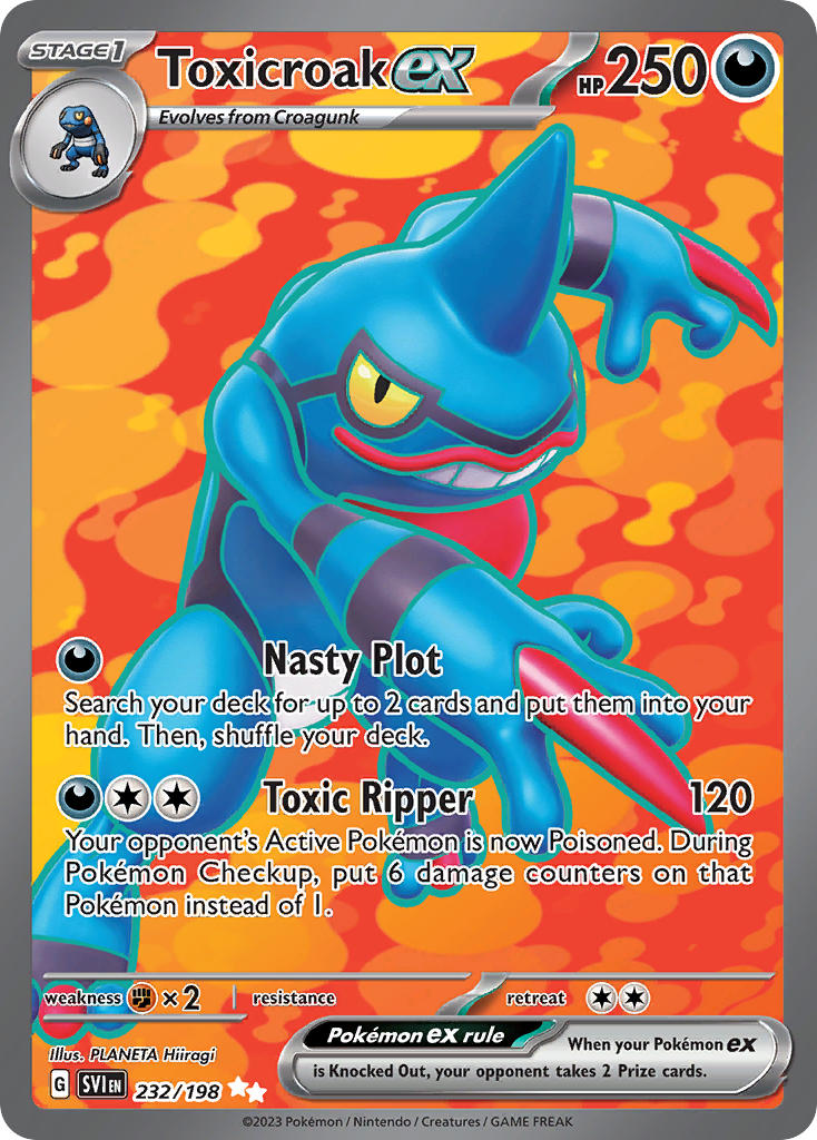 Toxicroak EX 232/198 Ultra Rare Scarlet & Violet Pokémon card