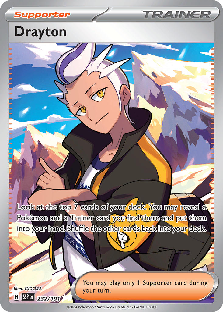 Drayton 232/191 Ultra Rare Surging Sparks Pokémon card