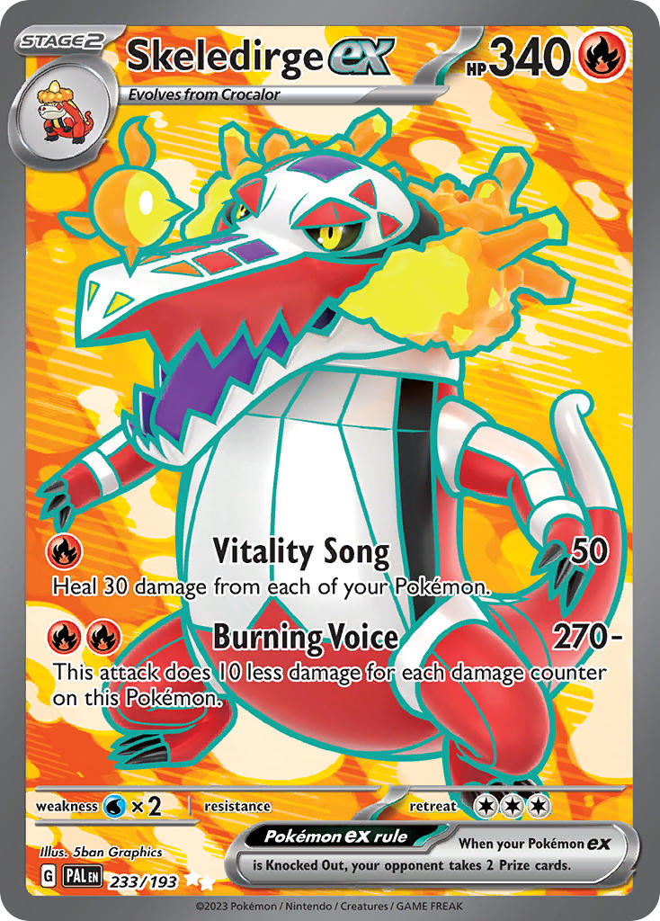 Skeledirge EX 233/193 Ultra Rare Paldea Evolved Pokémon card