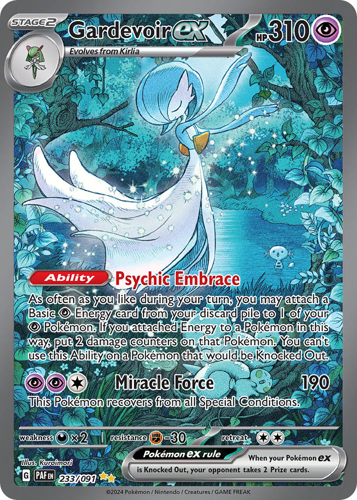 Gardevoir EX 233/091 Special Illustration Rare Paldean Fates Pokémon card