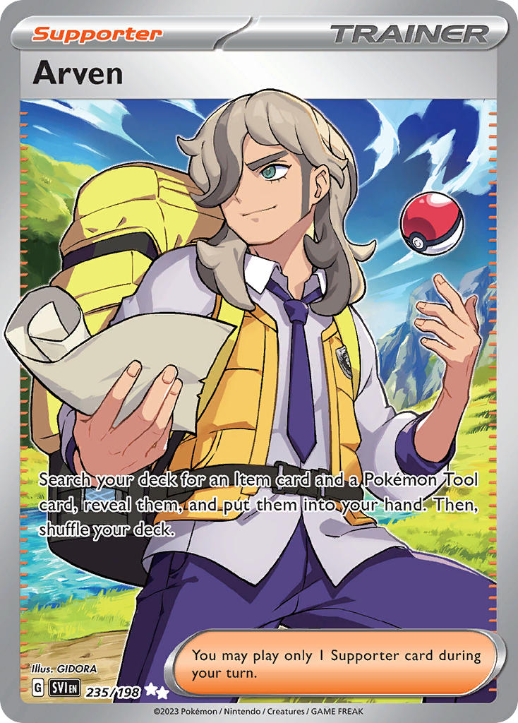 Arven 235/198 Ultra Rare Scarlet & Violet Pokémon card
