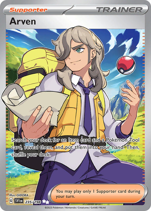 Arven 235/198 Ultra Rare Scarlet & Violet Pokémon card