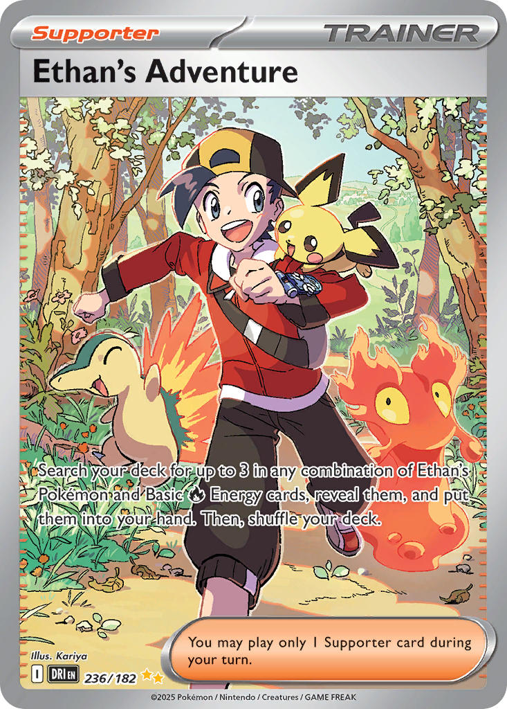 Ethan's Adventure 236/182 Special Illustration Rare Destined Rivals Pokémon card