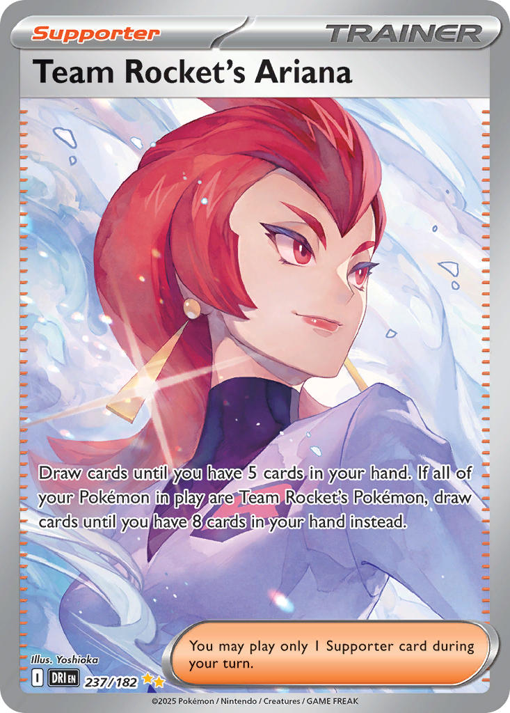 Team Rocket's Ariana 237/182 Special Illustration Rare Destined Rivals Pokémon card