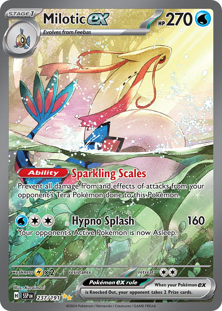 Milotic EX 237/191 Special Illustration Rare Surging Sparks Pokémon card