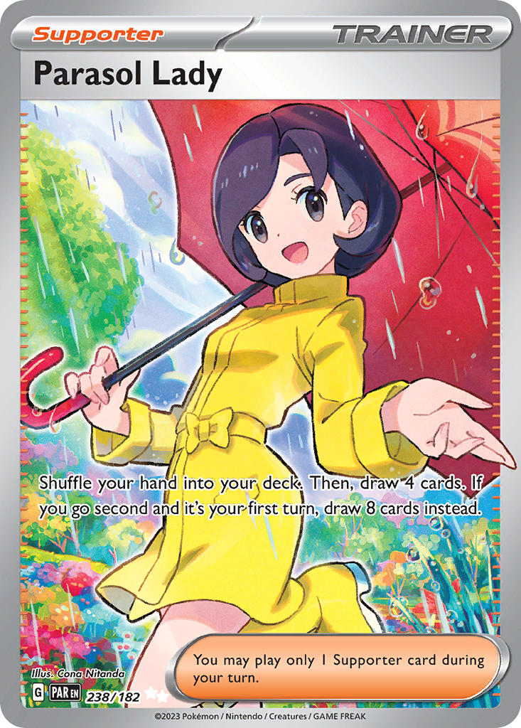 Parasol Lady 238/182 Ultra Rare Paradox Rift Pokémon card