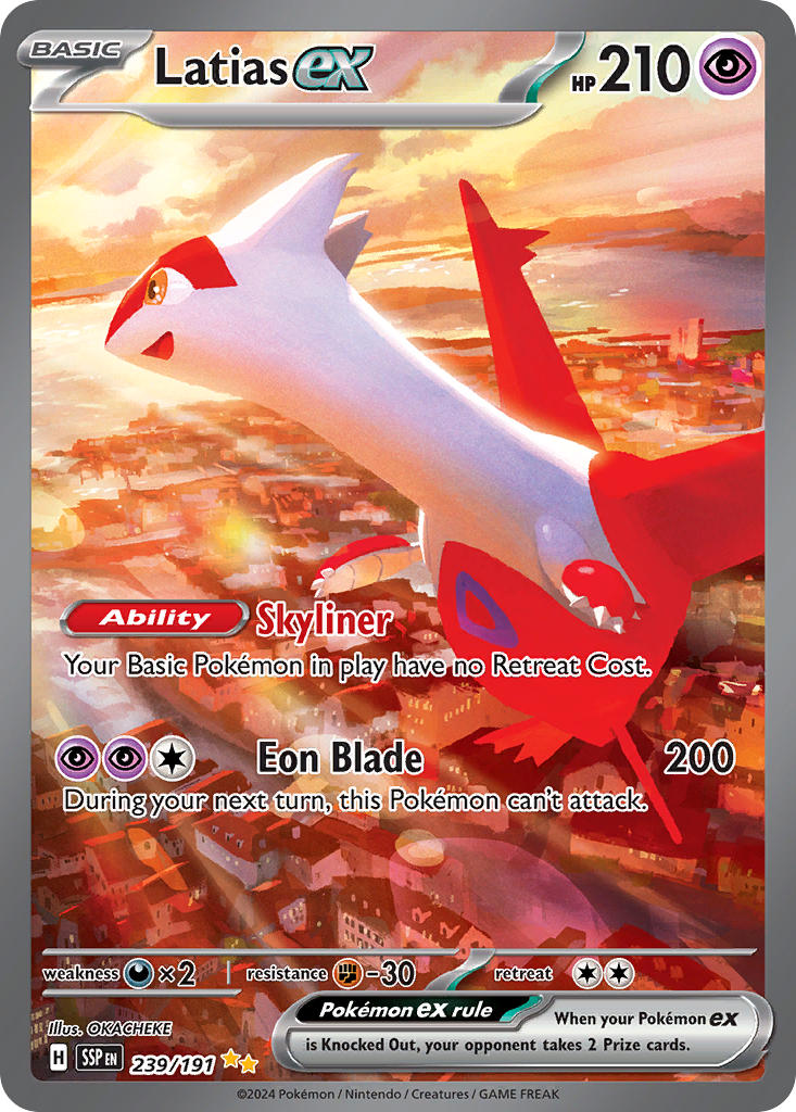 Latias EX 239/191 Special Illustration Rare Surging Sparks Pokémon card