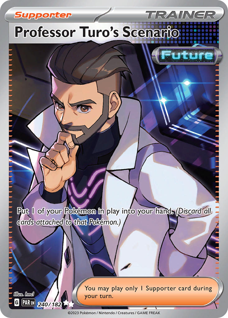 Professor Turo's Scenario 240/182 Ultra Rare Paradox Rift Pokémon card