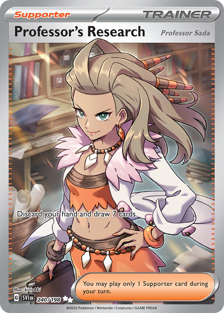 Professor's Research [Professor Sada] 240/198 Ultra Rare Scarlet & Violet Pokémon card