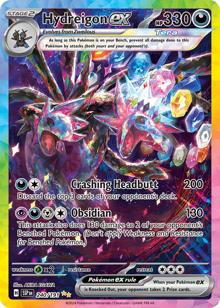 Hydreigon EX 240/191 Special Illustration Rare Surging Sparks Pokémon card