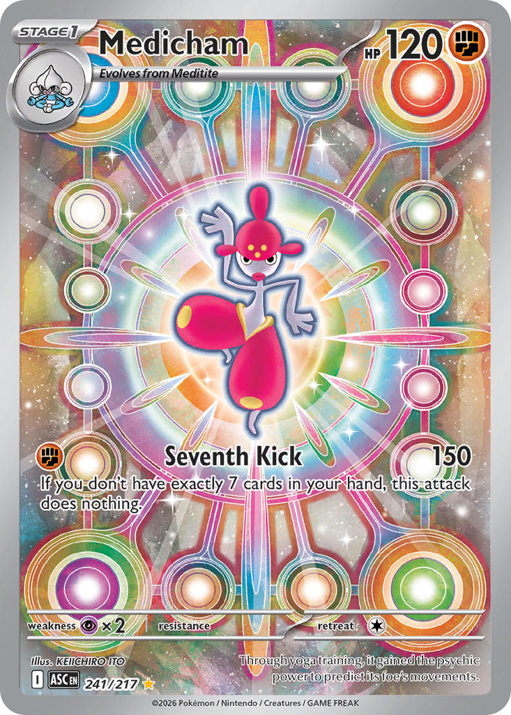 Medicham 241/217 Illustration Rare Ascended Heroes Pokémon card