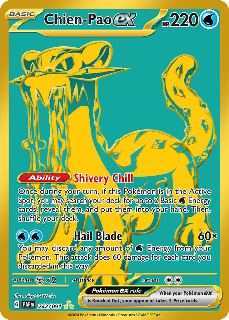 Chien-Pao EX 242/091 Hyper Rare Paldean Fates Pokémon card