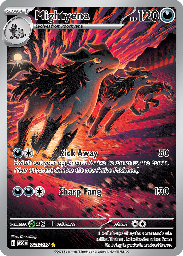 Mightyena 243/217 Illustration Rare Ascended Heroes Pokémon card