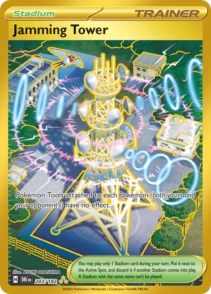 Jamming Tower 243/182 Hyper Rare Destined Rivals Pokémon card