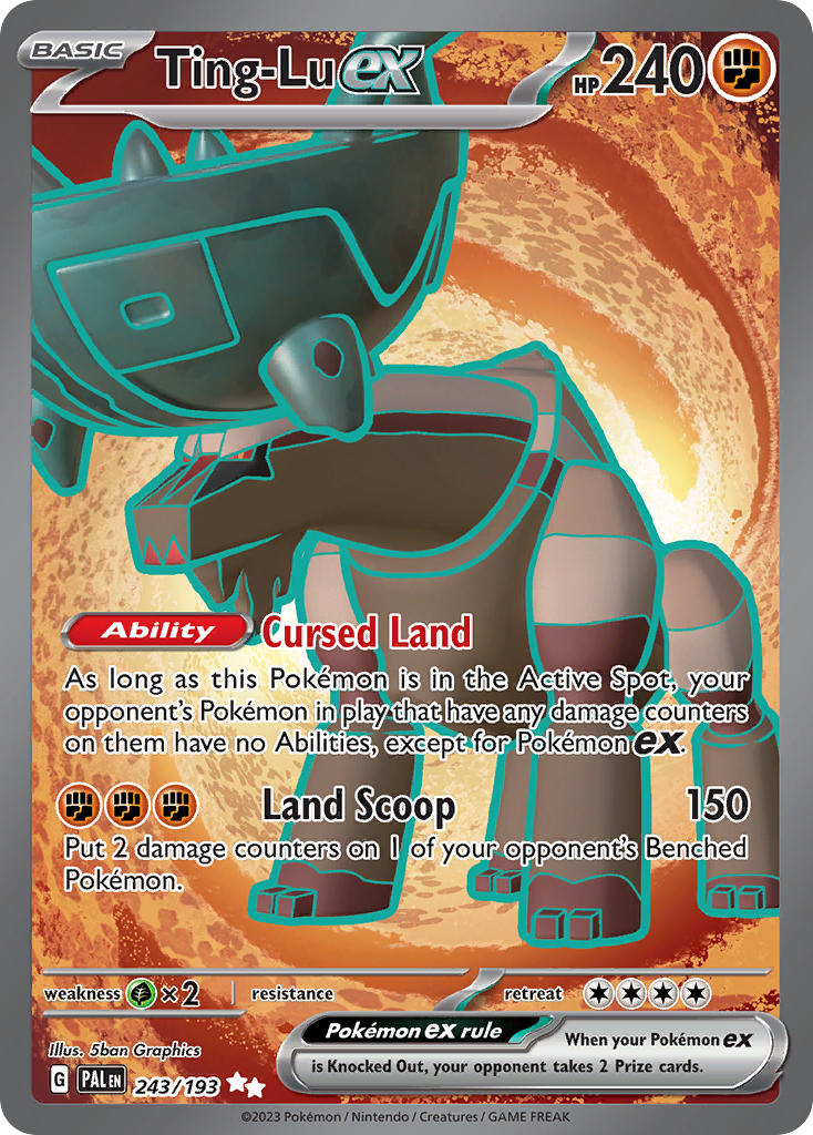 Ting-Lu EX 243/193 Ultra Rare Paldea Evolved Pokémon card