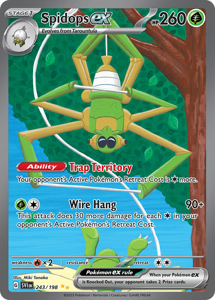 Spidops EX 243/198 Special Illustration Rare Scarlet & Violet Pokémon card