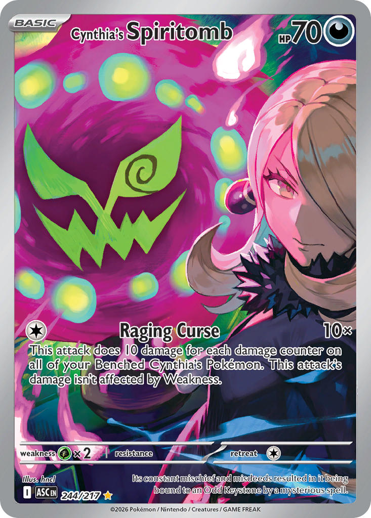 Cynthia's Spiritomb 244/217 Illustration Rare Ascended Heroes Pokémon card