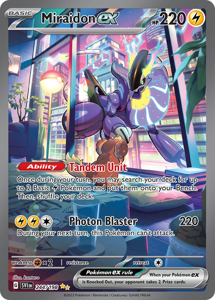 Miraidon EX 244/198 Special Illustration Rare Scarlet & Violet Pokémon card