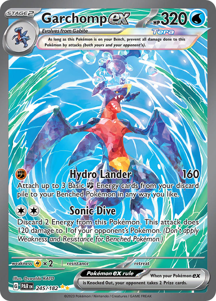 Garchomp EX 245/182 Special Illustration Rare Paradox Rift Pokémon card