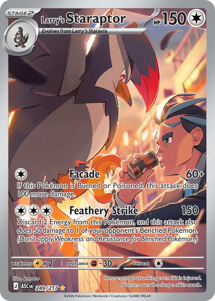 Larry's Staraptor 249/217 Illustration Rare Ascended Heroes Pokémon card