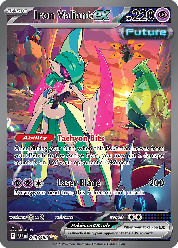 Iron Valiant EX 249/182 Special Illustration Rare Paradox Rift Pokémon card