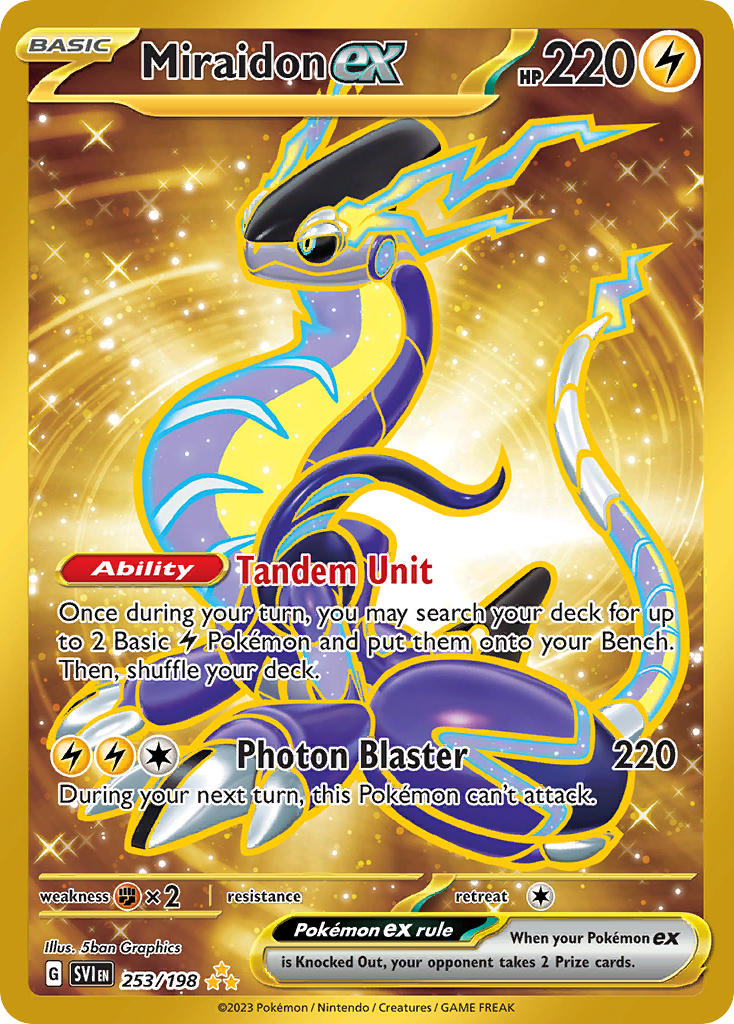 Miraidon EX 253/198 Hyper Rare Scarlet & Violet Pokémon card