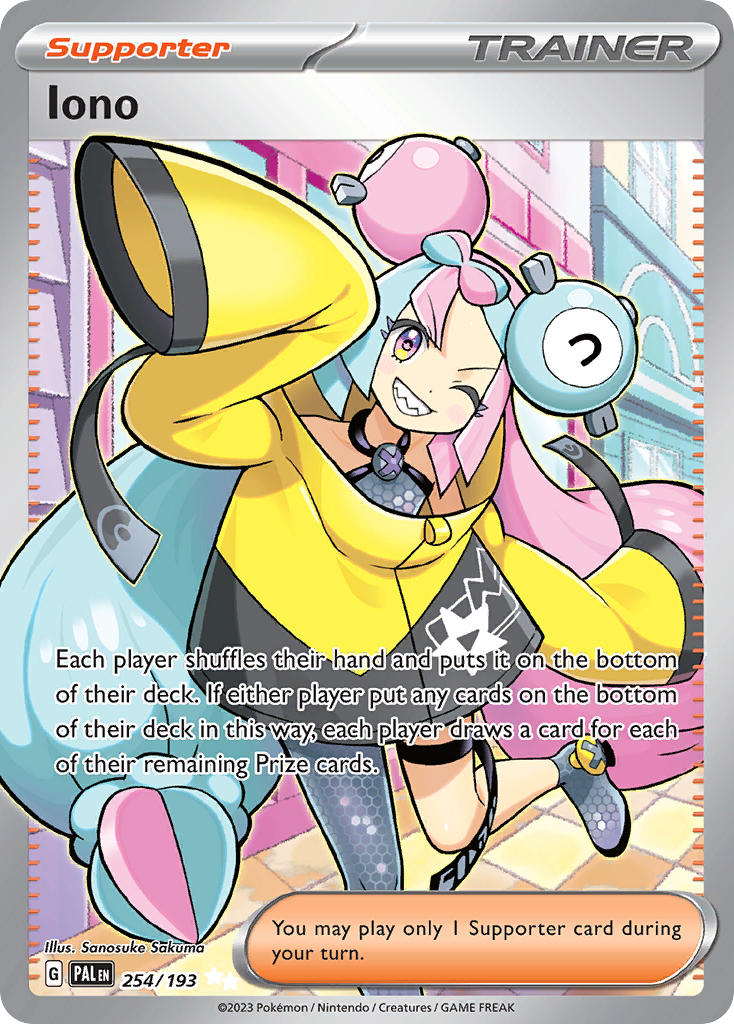 Iono 254/193 Ultra Rare Paldea Evolved Pokémon card