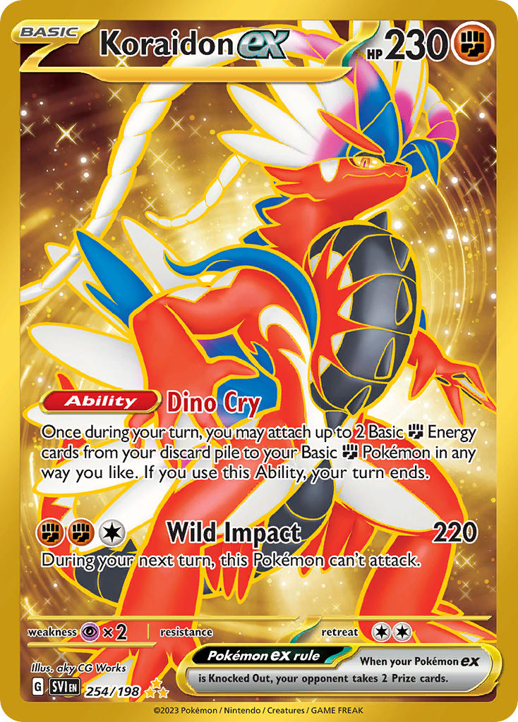 Koraidon EX 254/198 Hyper Rare Scarlet & Violet Pokémon card
