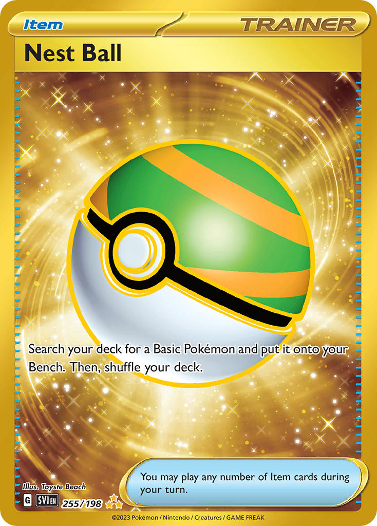 Nest Ball 255/198 Hyper Rare Scarlet & Violet Pokémon card
