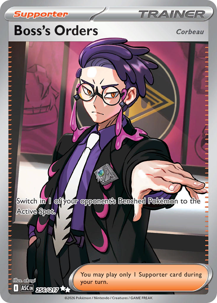 Boss's Orders 256/217 Ultra Rare Ascended Heroes Pokémon card