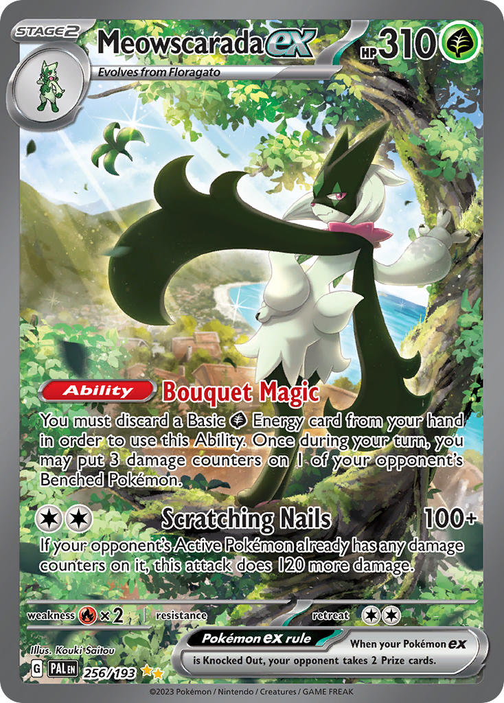 Meowscarada EX 256/193 Special Illustration Rare Paldea Evolved Pokémon card