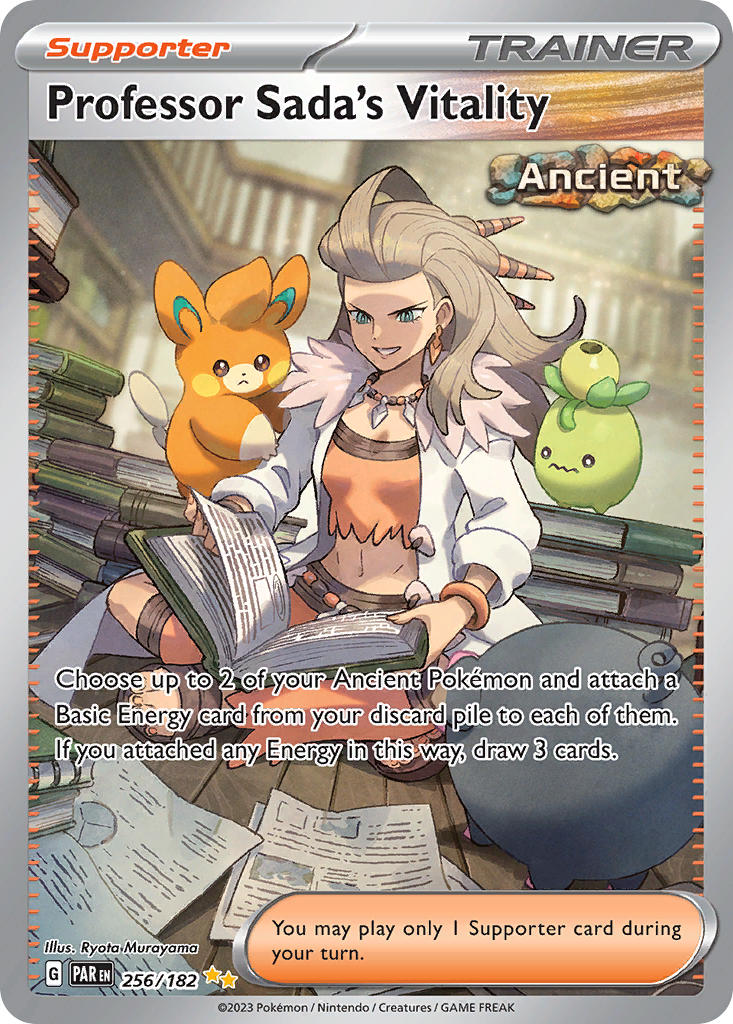 Professor Sada's Vitality 256/182 Special Illustration Rare Paradox Rift Pokémon card