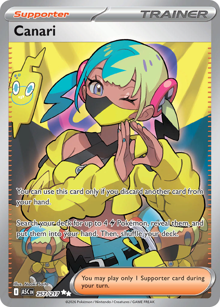 Canari 257/217 Ultra Rare Ascended Heroes Pokémon card
