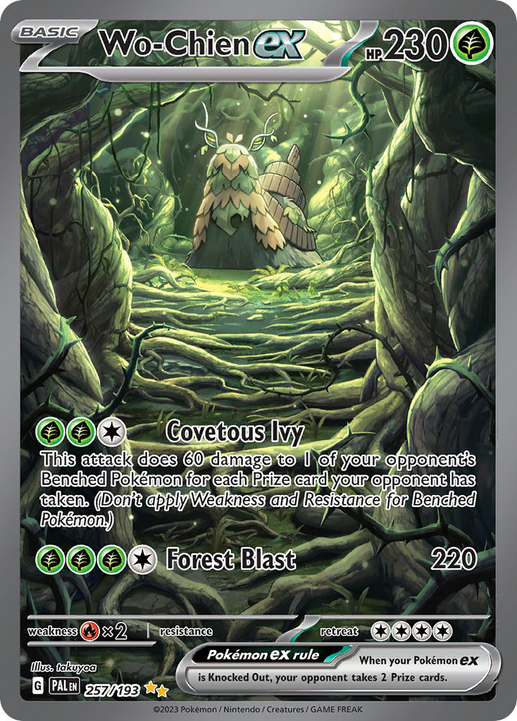 Wo-Chien EX 257/193 Special Illustration Rare Paldea Evolved Pokémon card