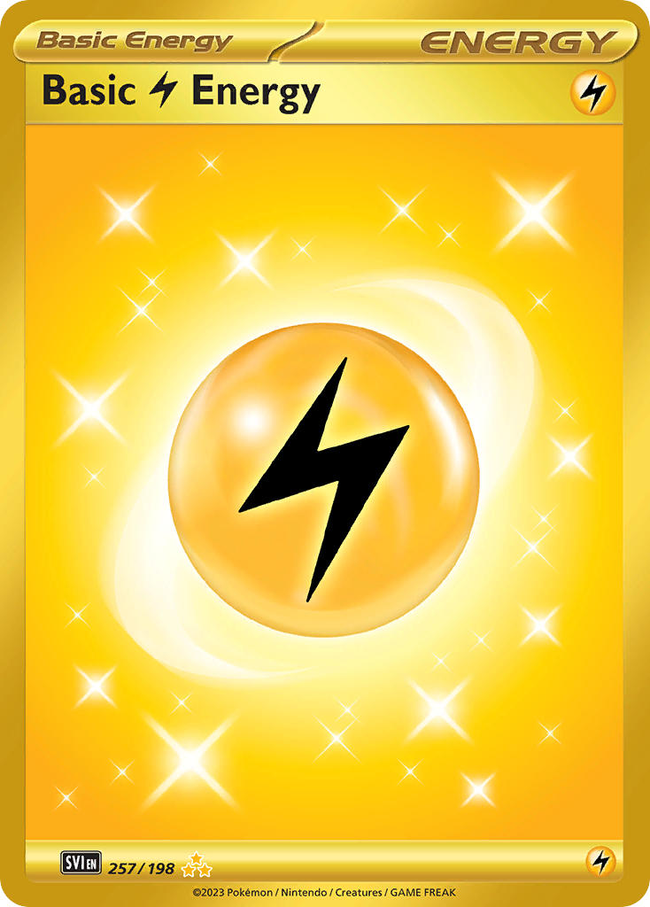 Basic Lightning Energy 257/198 Hyper Rare Scarlet & Violet Pokémon card