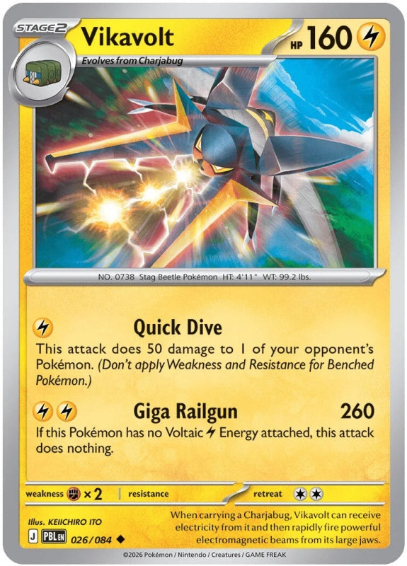 Vikavolt 026/084 Pitch Black Pokémon card