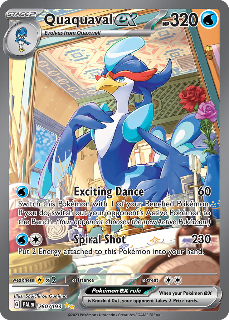 Quaquaval EX 260/193 Special Illustration Rare Paldea Evolved Pokémon card