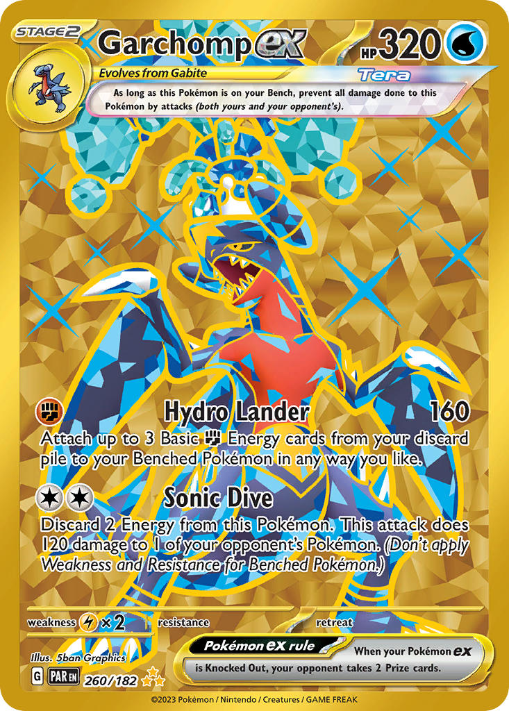 Garchomp EX 260/182 Hyper Rare Paradox Rift Pokémon card