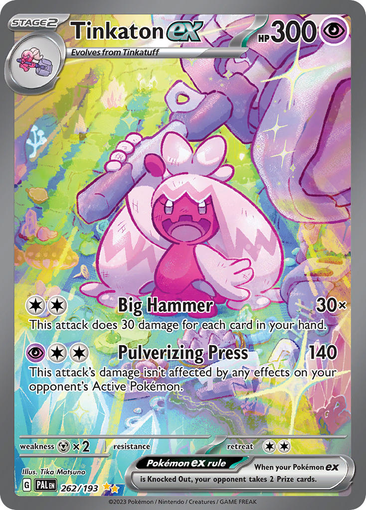 Tinkaton EX 262/193 Special Illustration Rare Paldea Evolved Pokémon card
