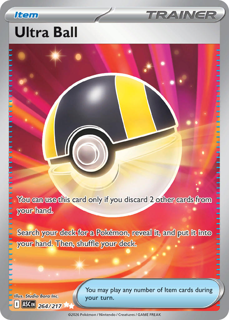 Ultra Ball 264/217 Ultra Rare Ascended Heroes Pokémon card