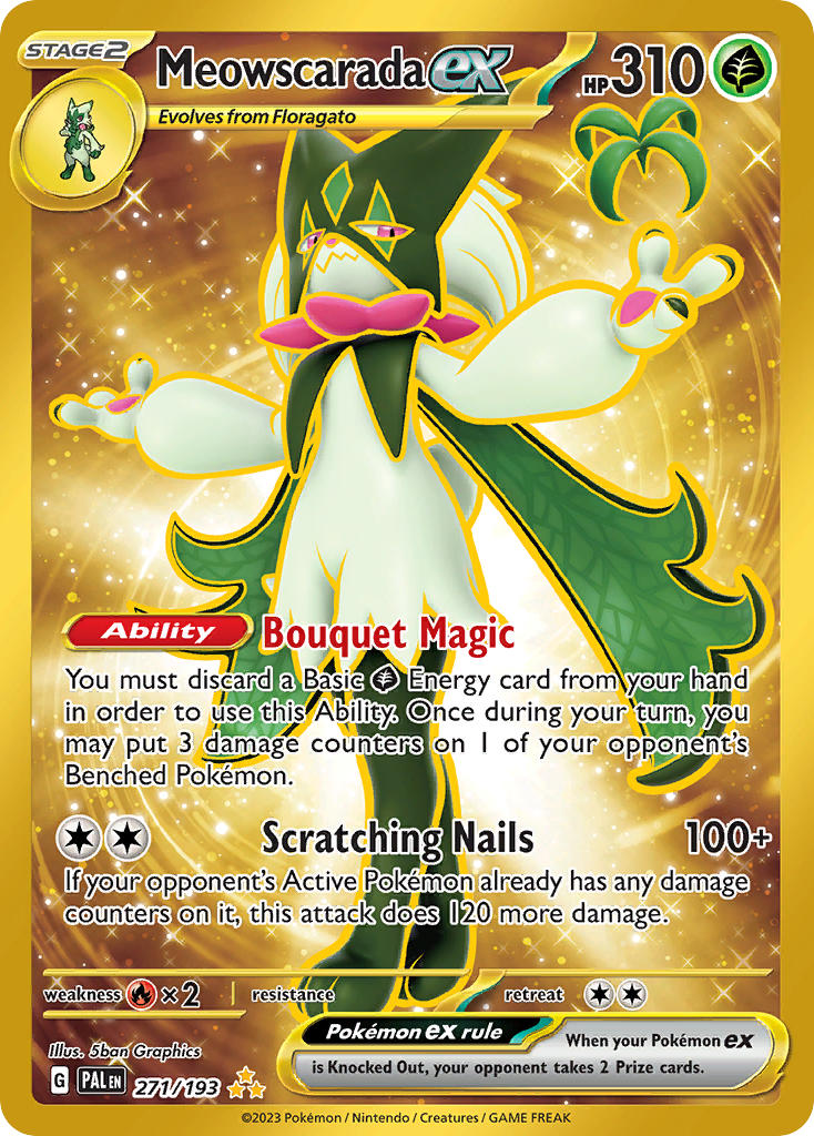 Meowscarada EX 271/193 Hyper Rare Paldea Evolved Pokémon card
