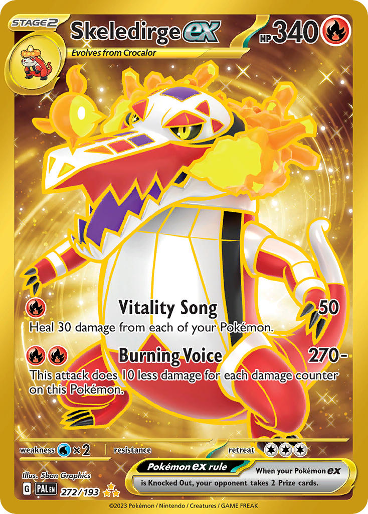 Skeledirge EX 272/193 Hyper Rare Paldea Evolved Pokémon card