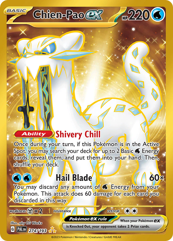 Chien-Pao EX 274/193 Hyper Rare Paldea Evolved Pokémon card