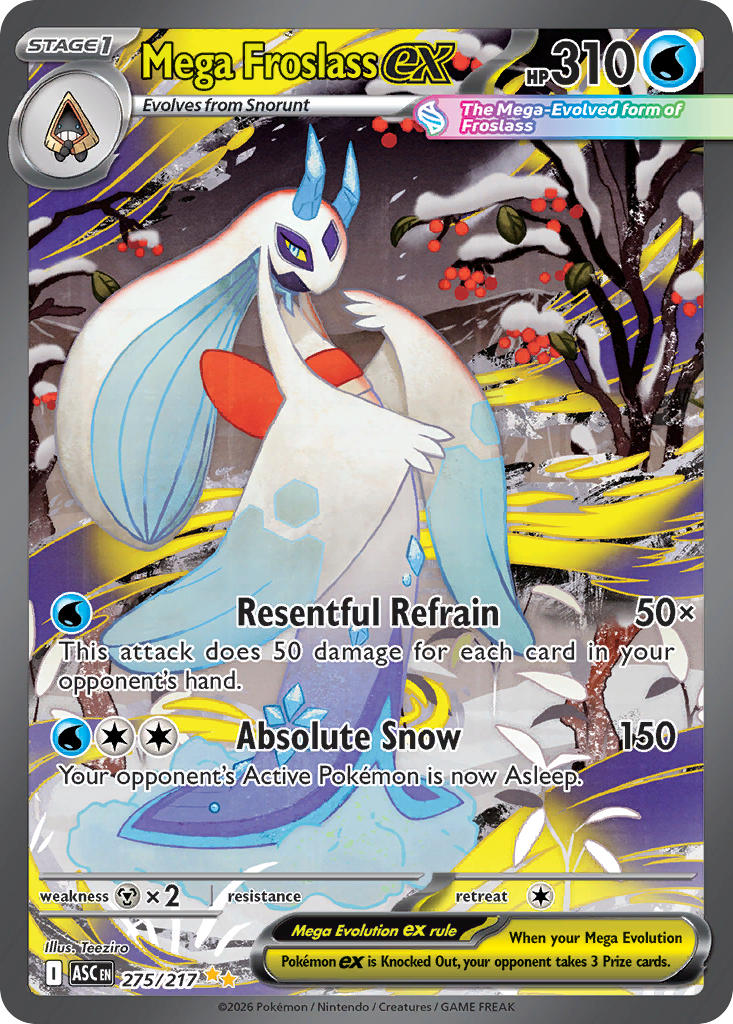 Mega Froslass EX 275/217 Special Illustration Rare Ascended Heroes Pokémon card