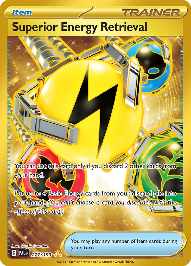 Superior Energy Retrieval 277/193 Hyper Rare Paldea Evolved Pokémon card