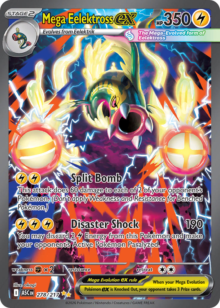 Mega Eelektross EX 278/217 Special Illustration Rare Ascended Heroes Pokémon card