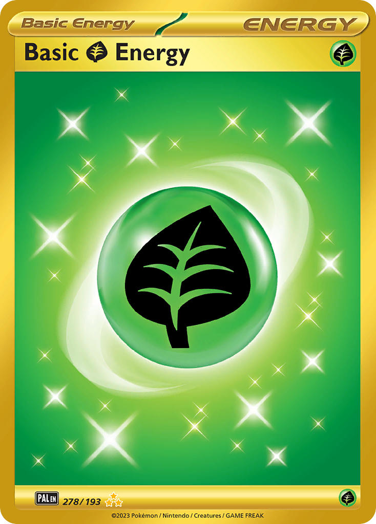 Basic Grass Energy 278/193 Hyper Rare Paldea Evolved Pokémon card