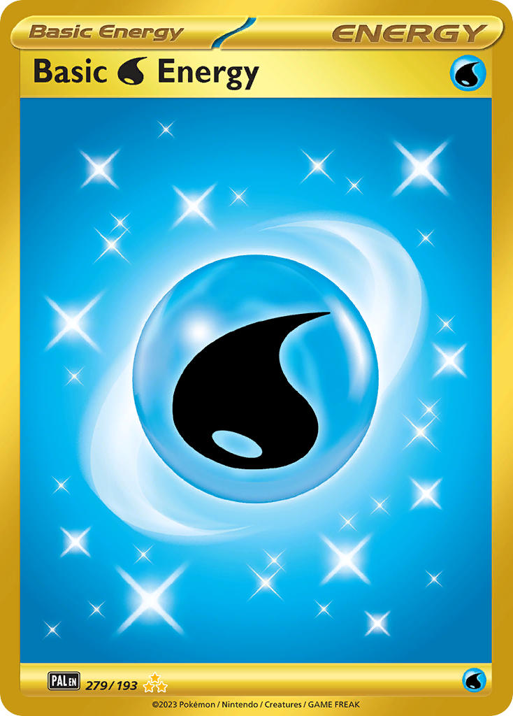 Basic Water Energy 279/193 Hyper Rare Paldea Evolved Pokémon card
