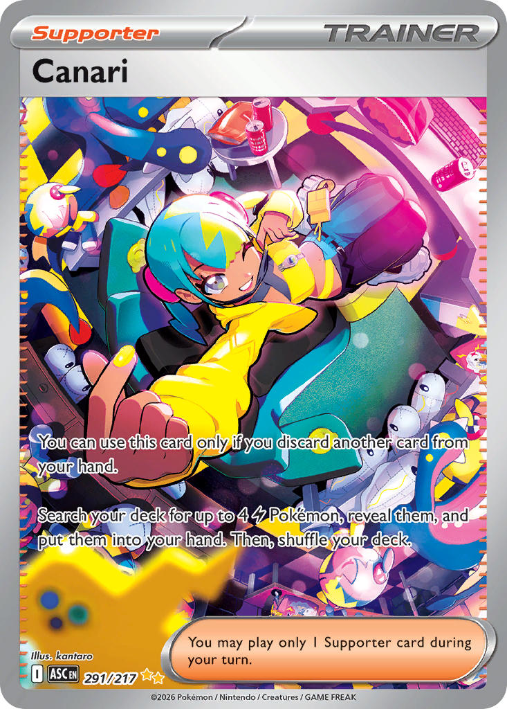 Canari 291/217 Special Illustration Rare Ascended Heroes Pokémon card