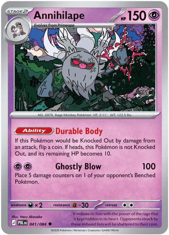 Annihilape 041/084 Pitch Black Pokémon card